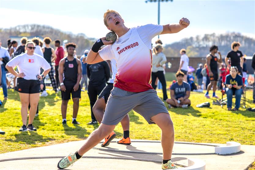 Students run in track and field